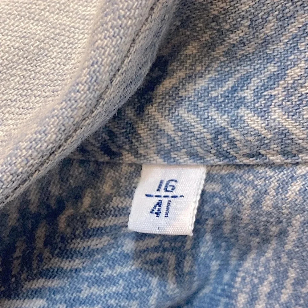 Giannetto Portofino Made in Italy Chambray Cotton Button Down Shirt - Picture 8 of 11